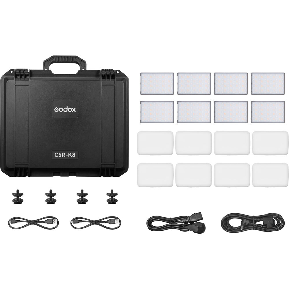 Godox C5R-K8 RGBWW Creative LED Light Panel (8-Light Kit) - 1